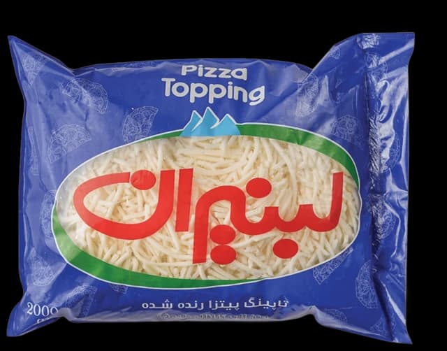 پنیر پیتزا رندهشده کمچرب، ۲۰۰۰ گرم · آبی